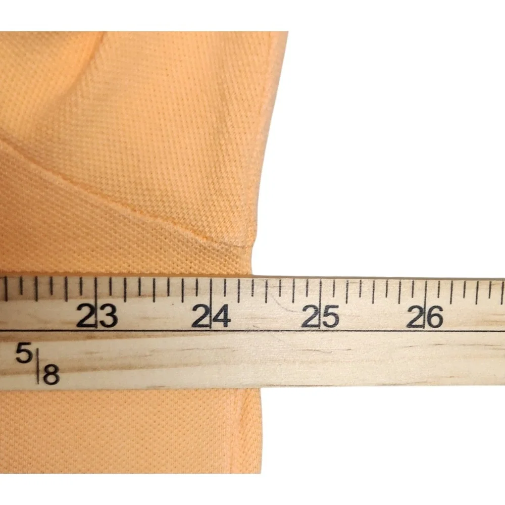 Polo Ralph Lauren Mens XL Peach Orange Pima Cotton Short Sleeve Polo Shirt Logo